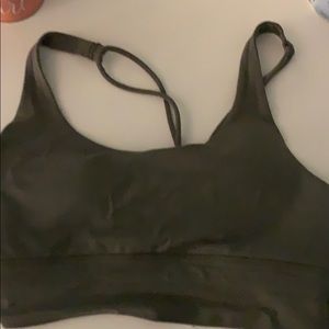 green longline sports bra